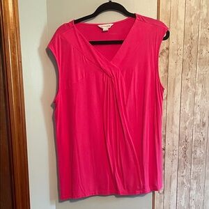 Liz Claiborne Vibrant Pink Sleeveless Blouse